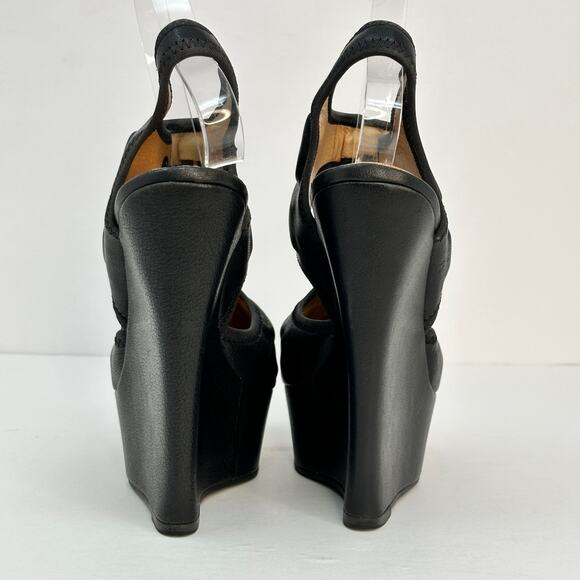 L.A.M.B. by Gwen Stefani Caitlyn Platform Heels, Black Leather size US 6 - Picture 5 of 12